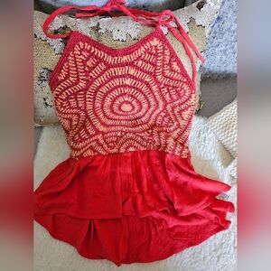 NWT: Adorable Crochet Peplum Top